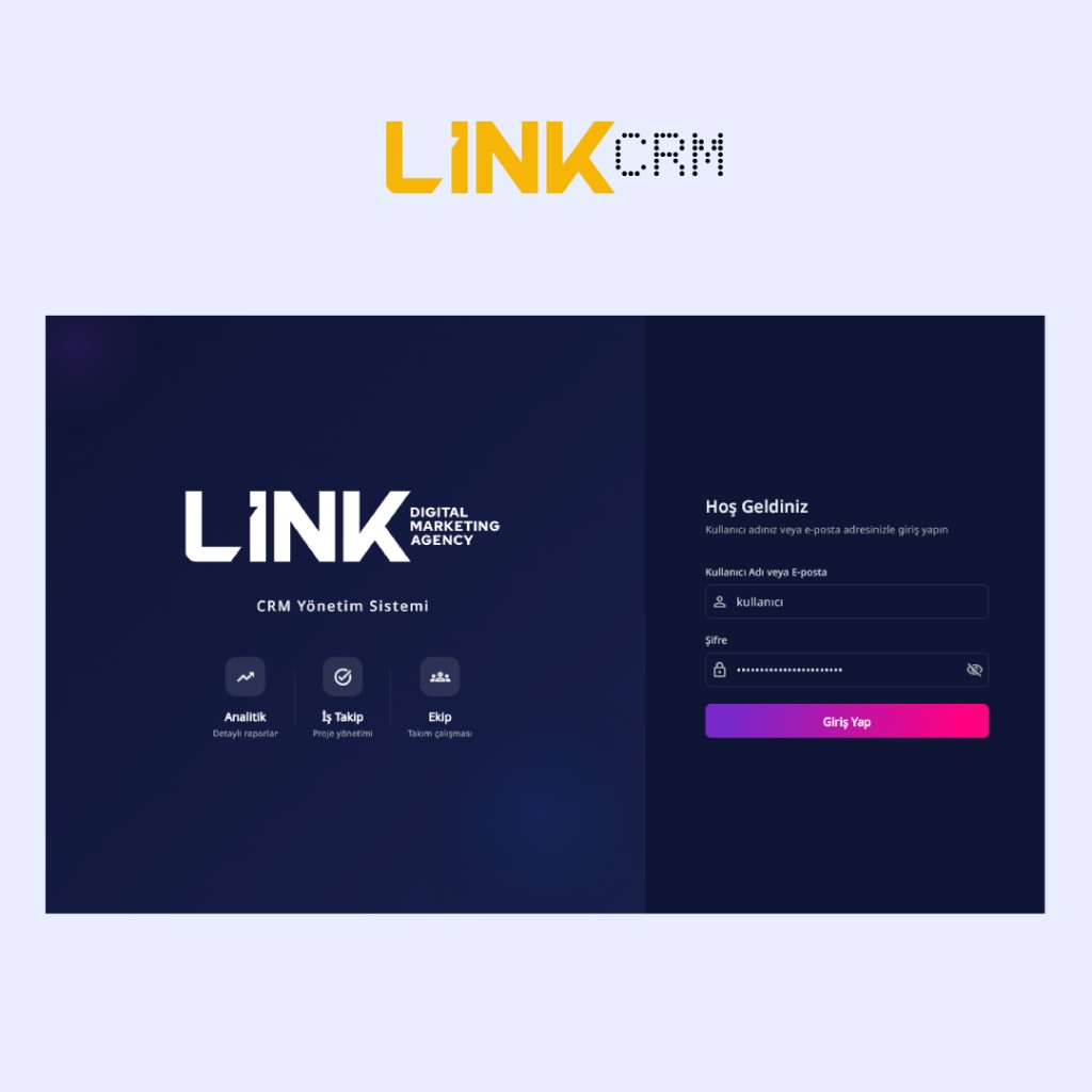 LINK CRM ekran görüntüsü